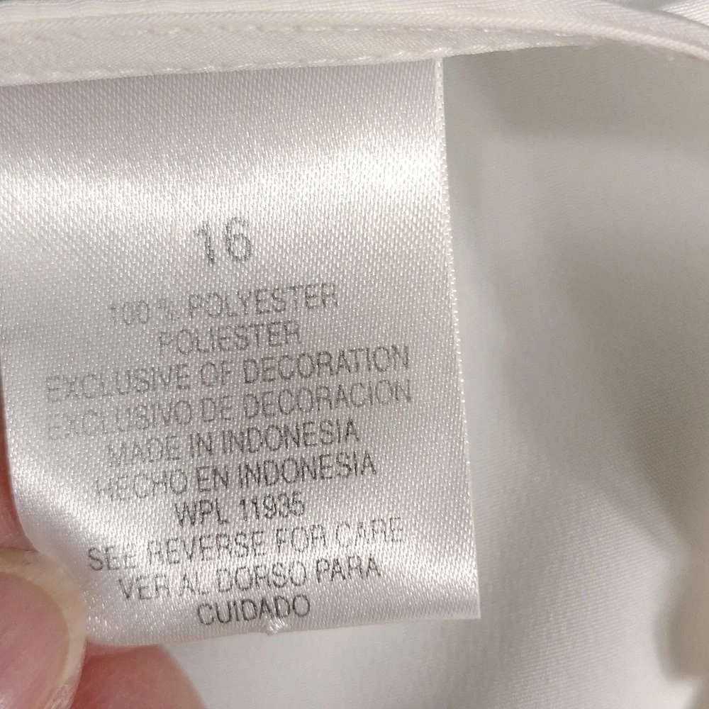 Liz Baker women's floral lace long sleeved blouse size 16 - Picture 3 of 12